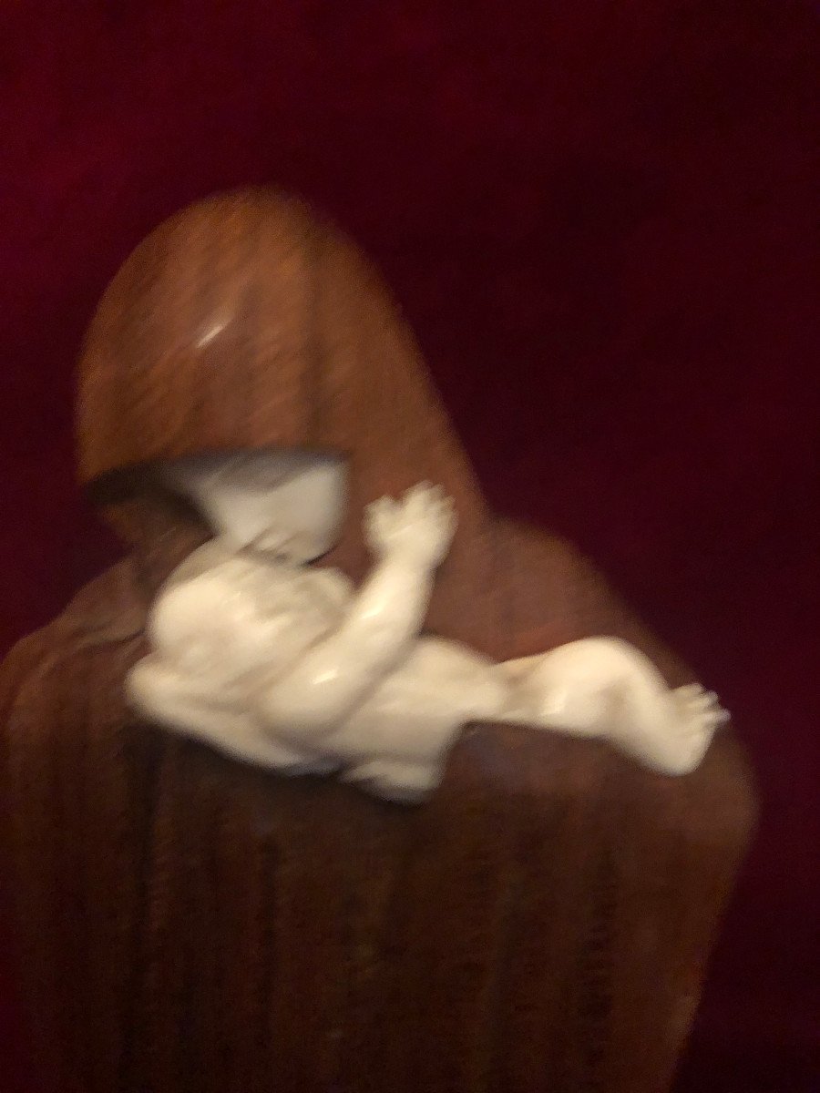 Vierge A L Enfant Chriselephantine   Heuvelmans -photo-4