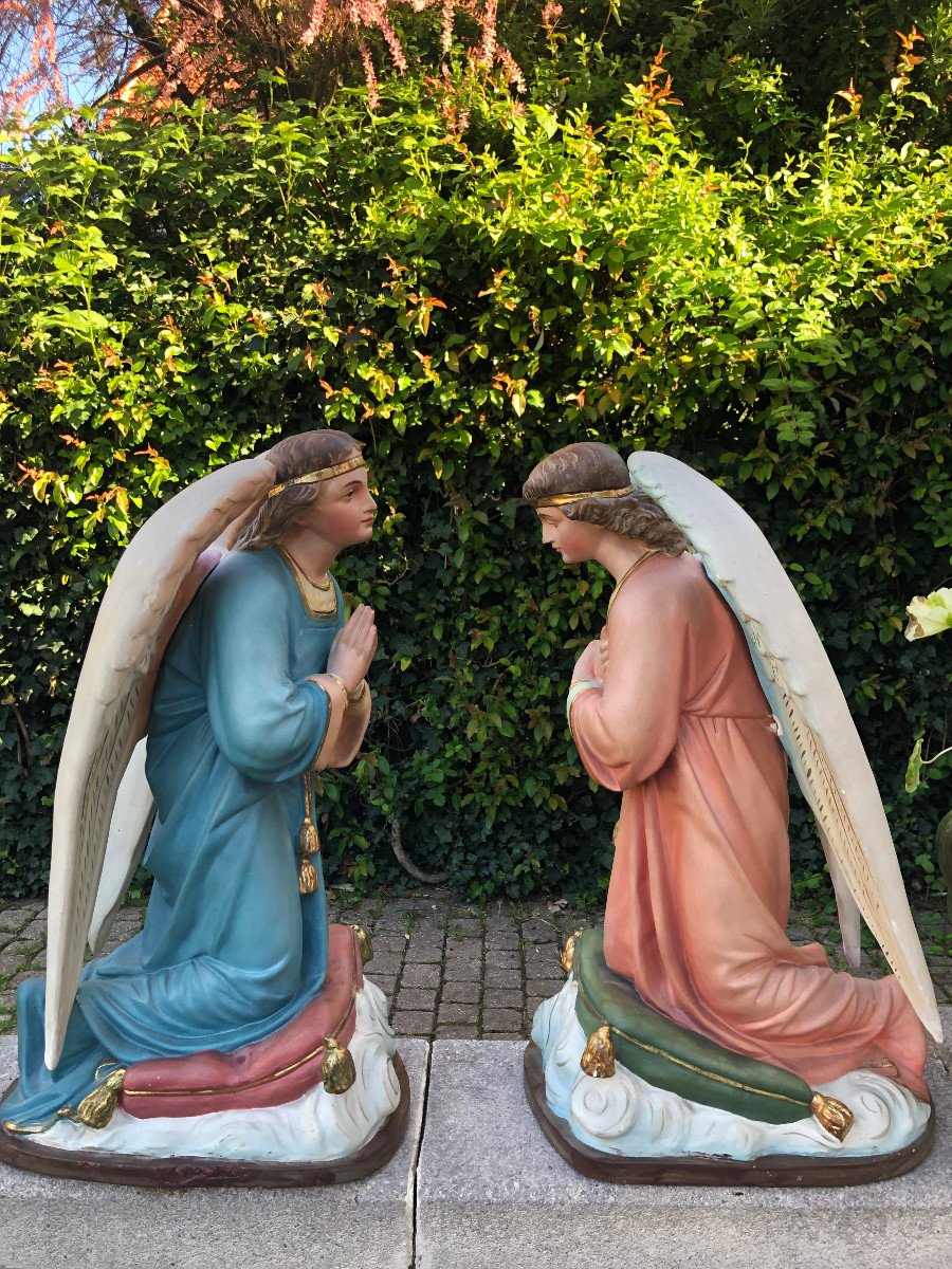 Angels Worshipers Pair Of Altar