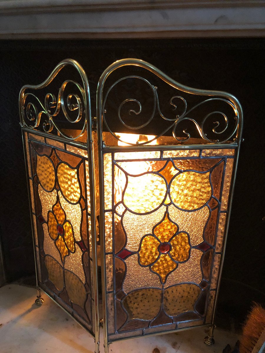 Brass Stained Glass Firewall Dore-photo-3