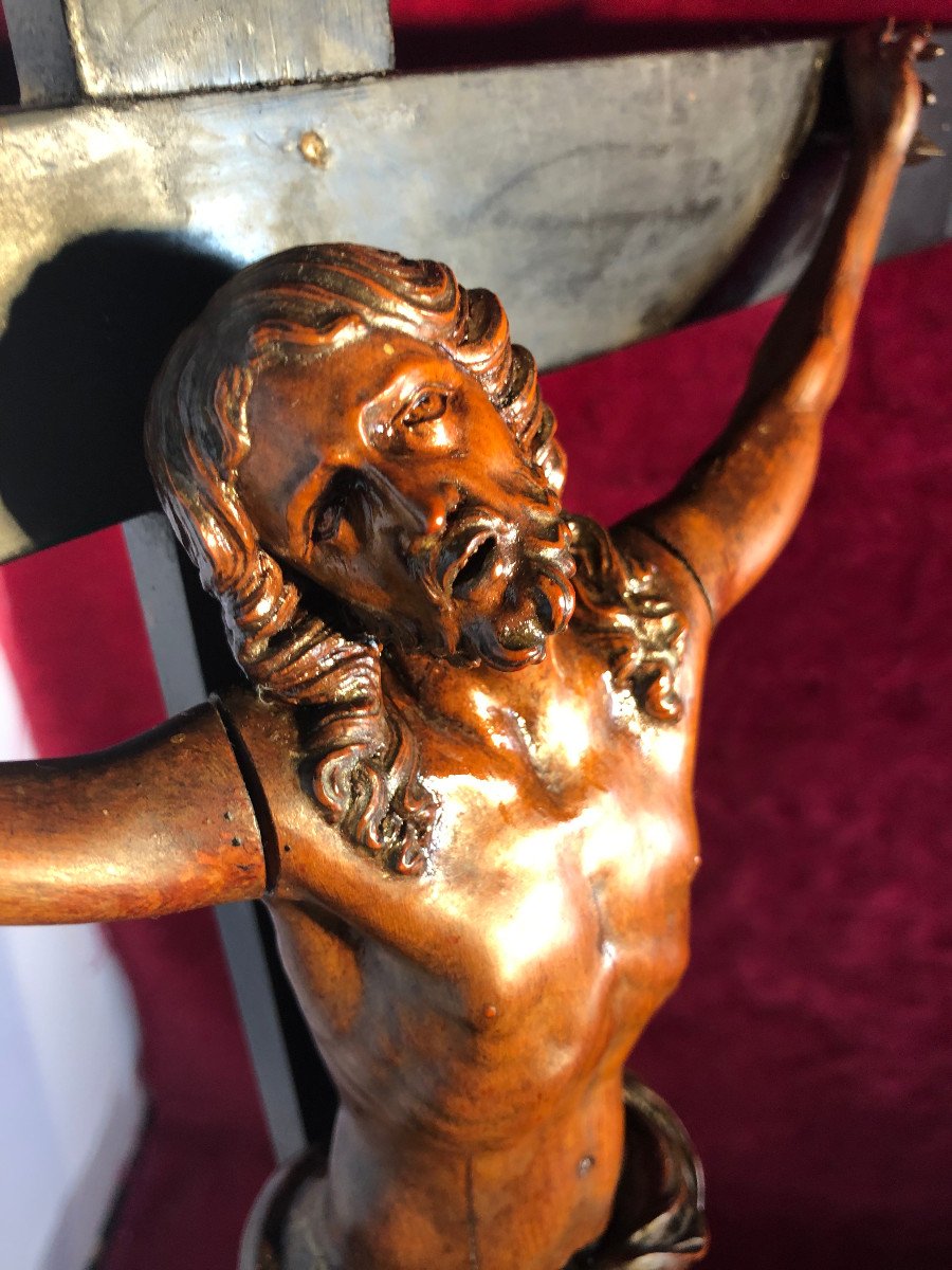 Crucifix Christ In Boxwood-photo-4