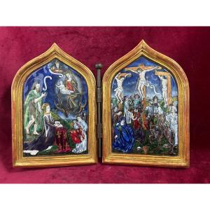 Enamels Diptych Of Limoges 