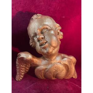 18th Century Gilded Wood Angel