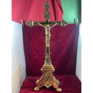 Gilded Bronze Altar Cross