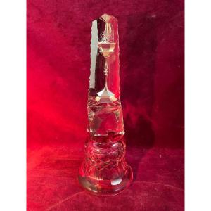 Holographic Cut Crystal Prism Val St Lambert Crystal Chalice Cut