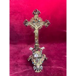 Crucifix Argent Vermeil Austro Hongrois