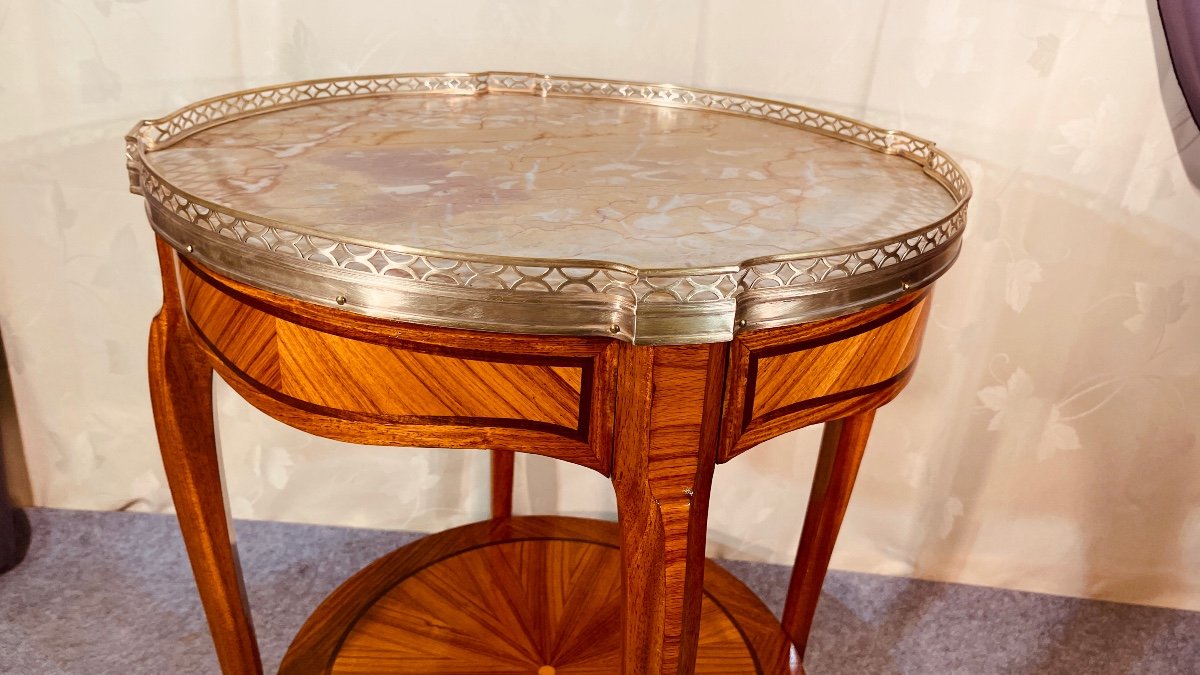 Pedestal In Marquetry-photo-2