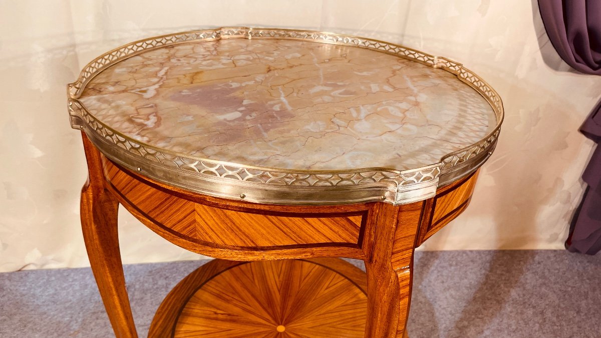 Pedestal In Marquetry-photo-5