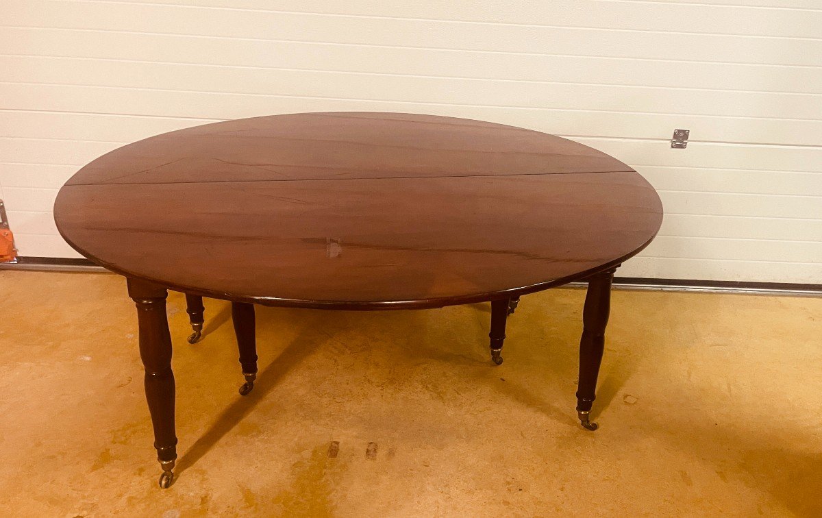 Large Mahogany Table, Jacob Feet, Nineteenth Time-photo-2