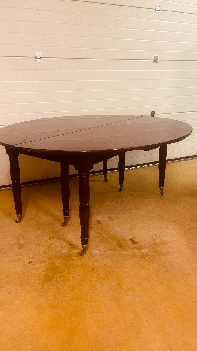 Large Mahogany Table, Jacob Feet, Nineteenth Time-photo-4
