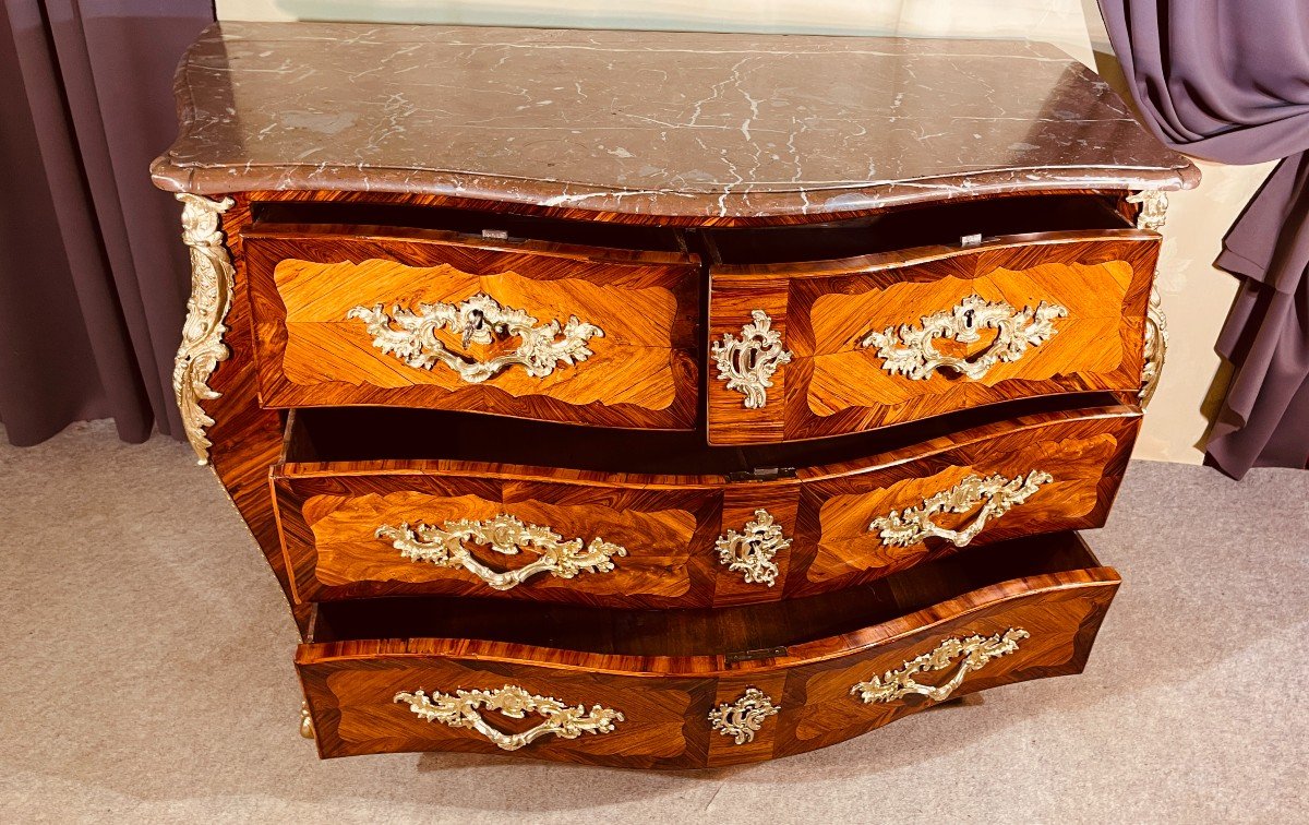 Commode Louis XV Estampille L.  BOUDIN ( 1735-1804 ) Epoque XVIIIe Siècle -photo-4