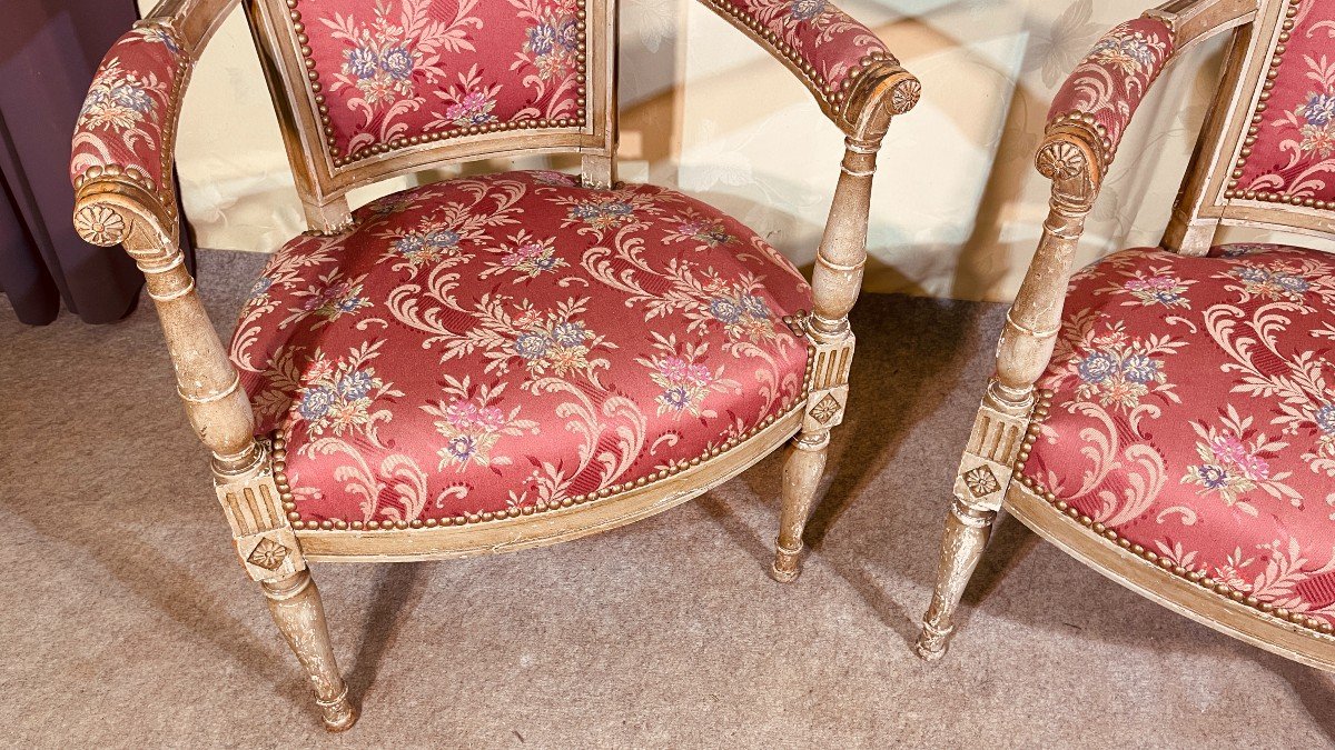 Paire De Fauteuils Style Directoire , Epoque Fin XIXe -photo-4