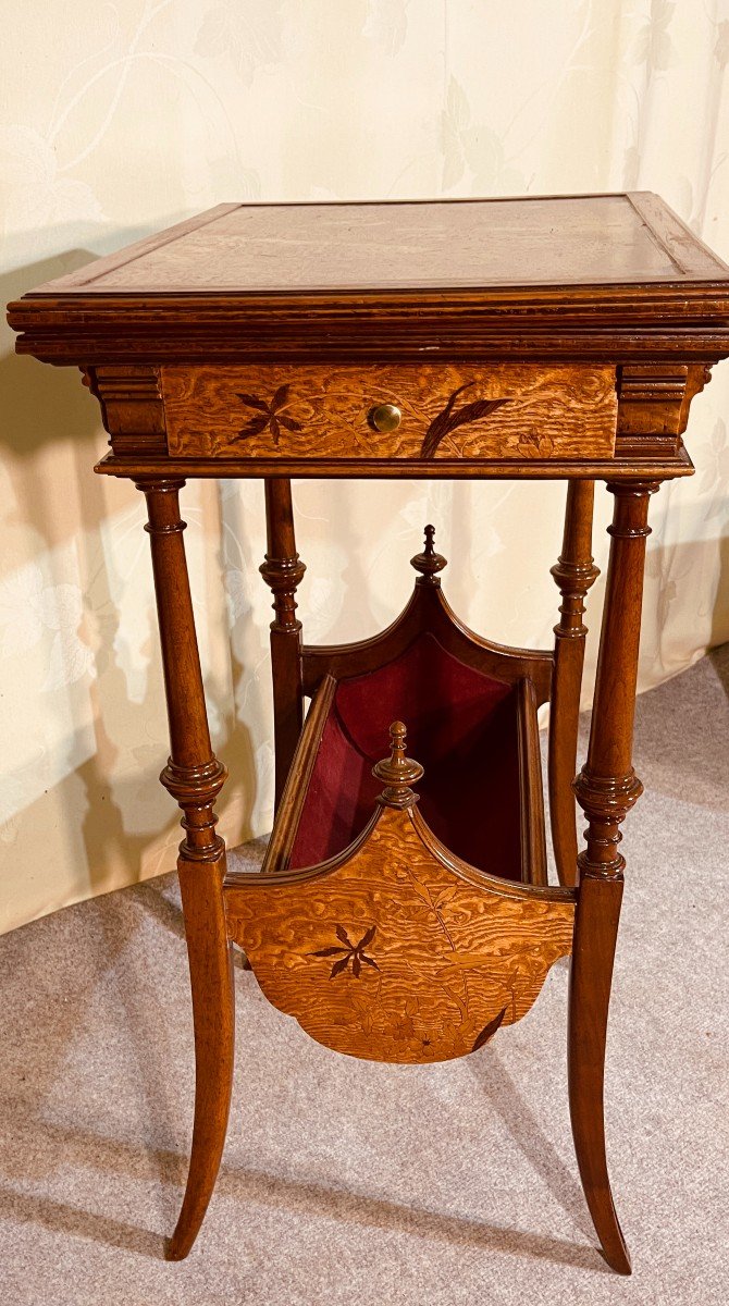 ART NOUVEAU Table De Salon Estampillée CHAPON 