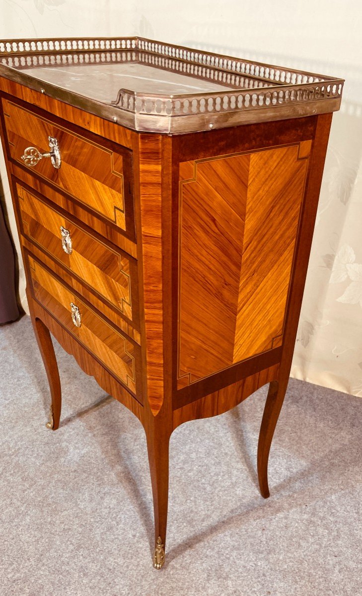 Chiffonniere With 3 Drawers, Epoque Nineteenth Century-photo-1