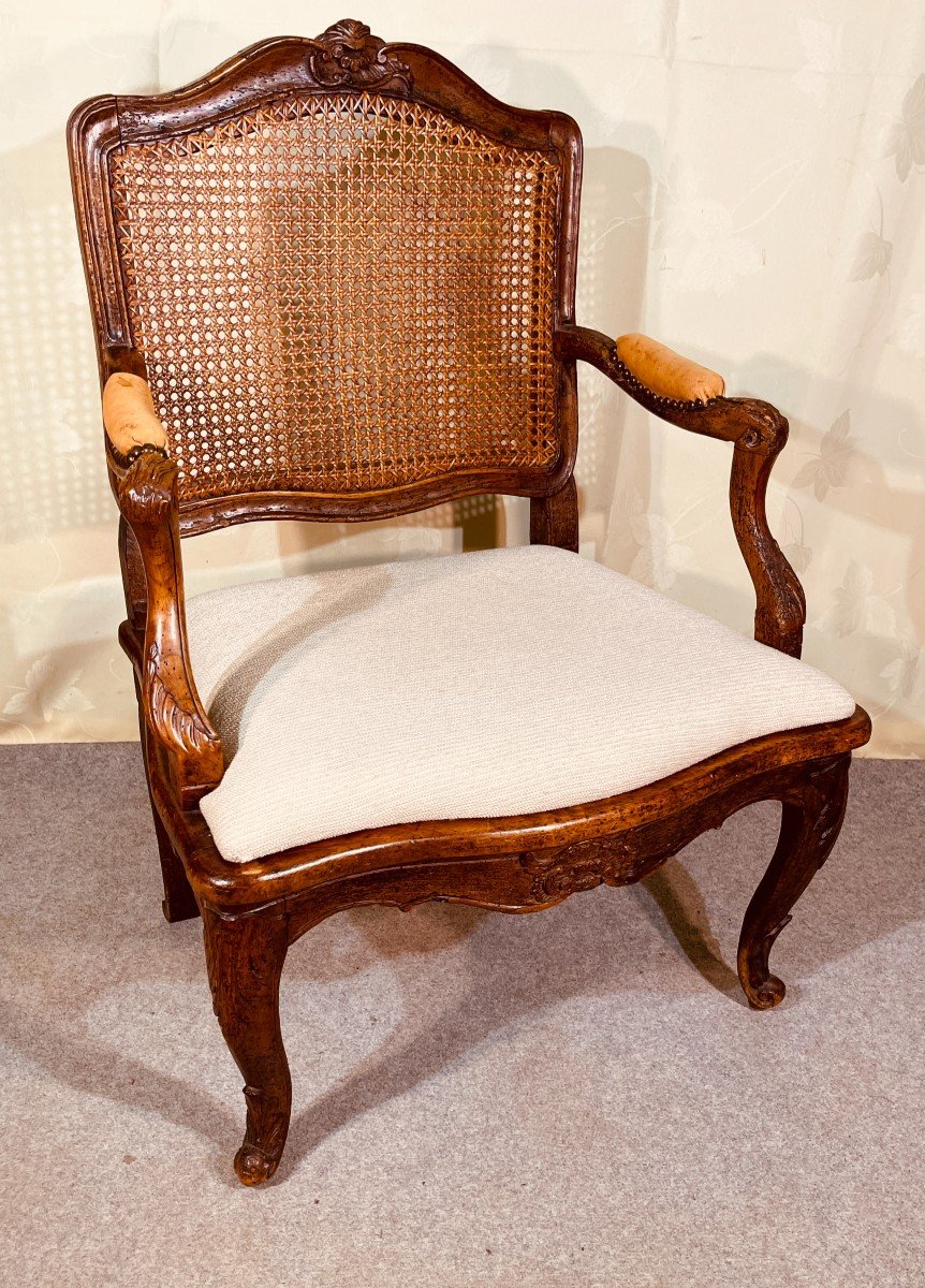 Fauteuil Louis XV Trace d'Estampille GOURDIN , Epoque XVIIIe Siècle -photo-4