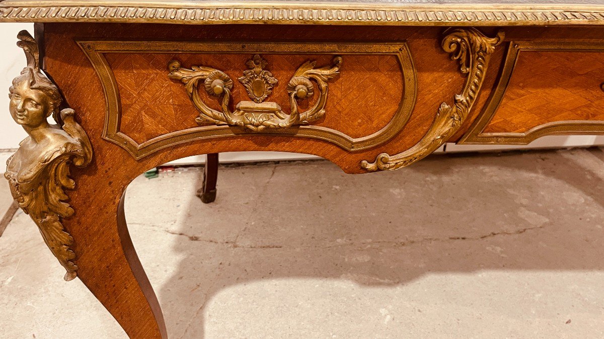 Bureau Louis XV Aux Espagnolettes , Epoque XIXe -photo-2