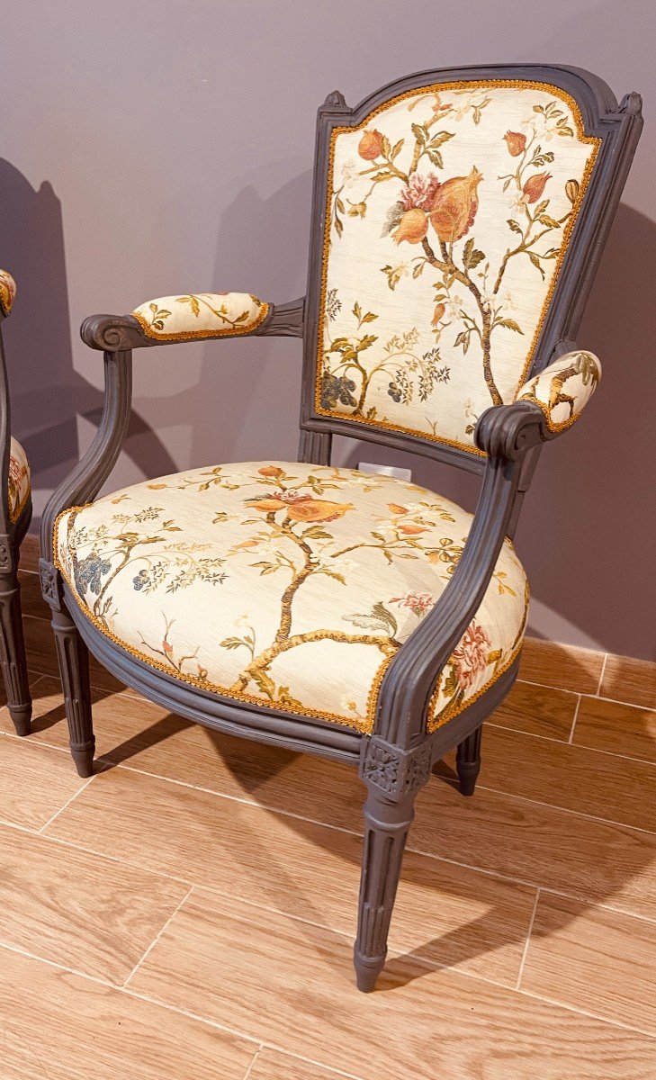 Pair Of Armchairs Stamped Avisse (1723-1796)-photo-4