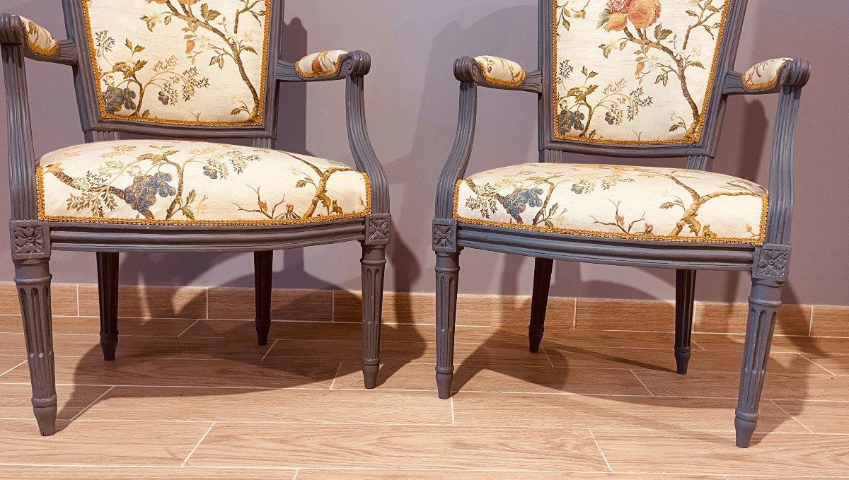 Pair Of Armchairs Stamped Avisse (1723-1796)-photo-4