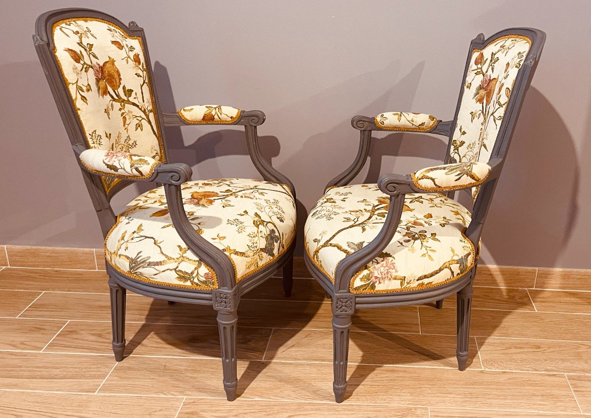 Pair Of Armchairs Stamped Avisse (1723-1796)-photo-5