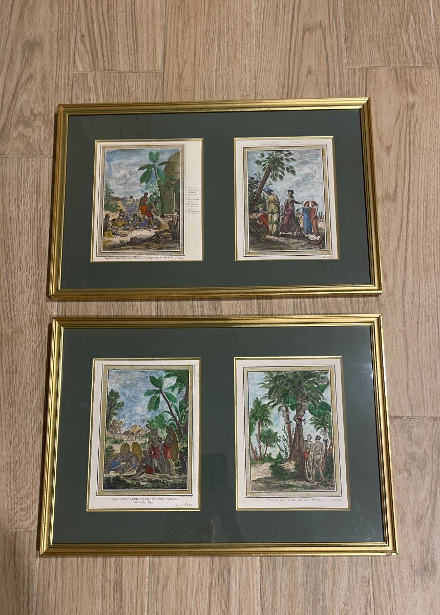 Suite Of 4 Engravings “the Colonizations” -photo-2