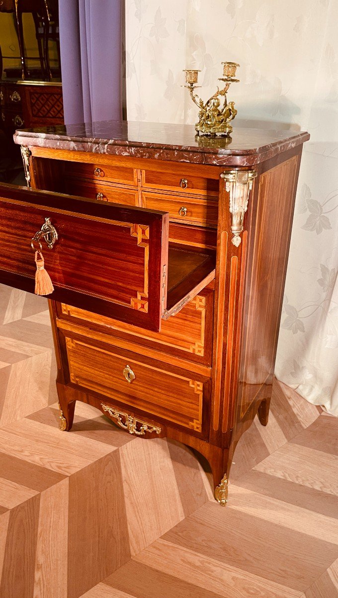 Furniture With 3 Drawers, Guillaume Cordie Stamp, 18th -photo-4