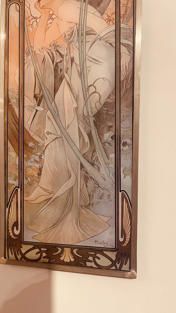 Evening Reverie, Plate Signed Mucha, Dated 1899. -photo-4