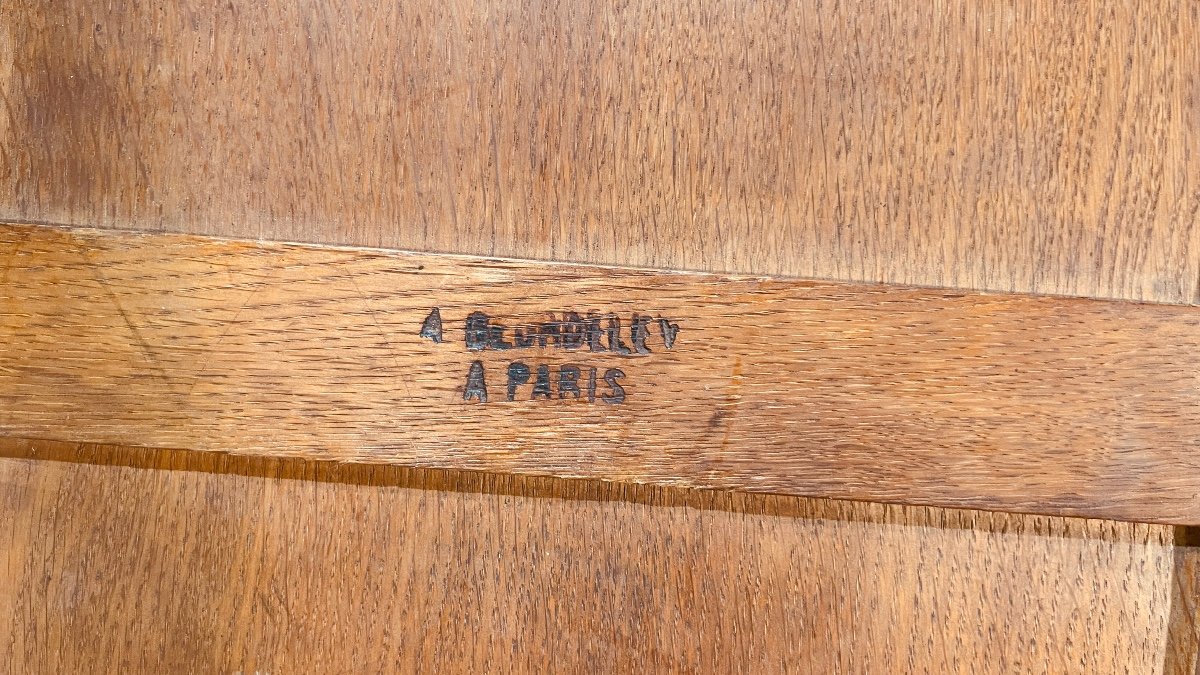 Louis 15 Desk In Marquetry, Stamped Beurdeley -photo-5