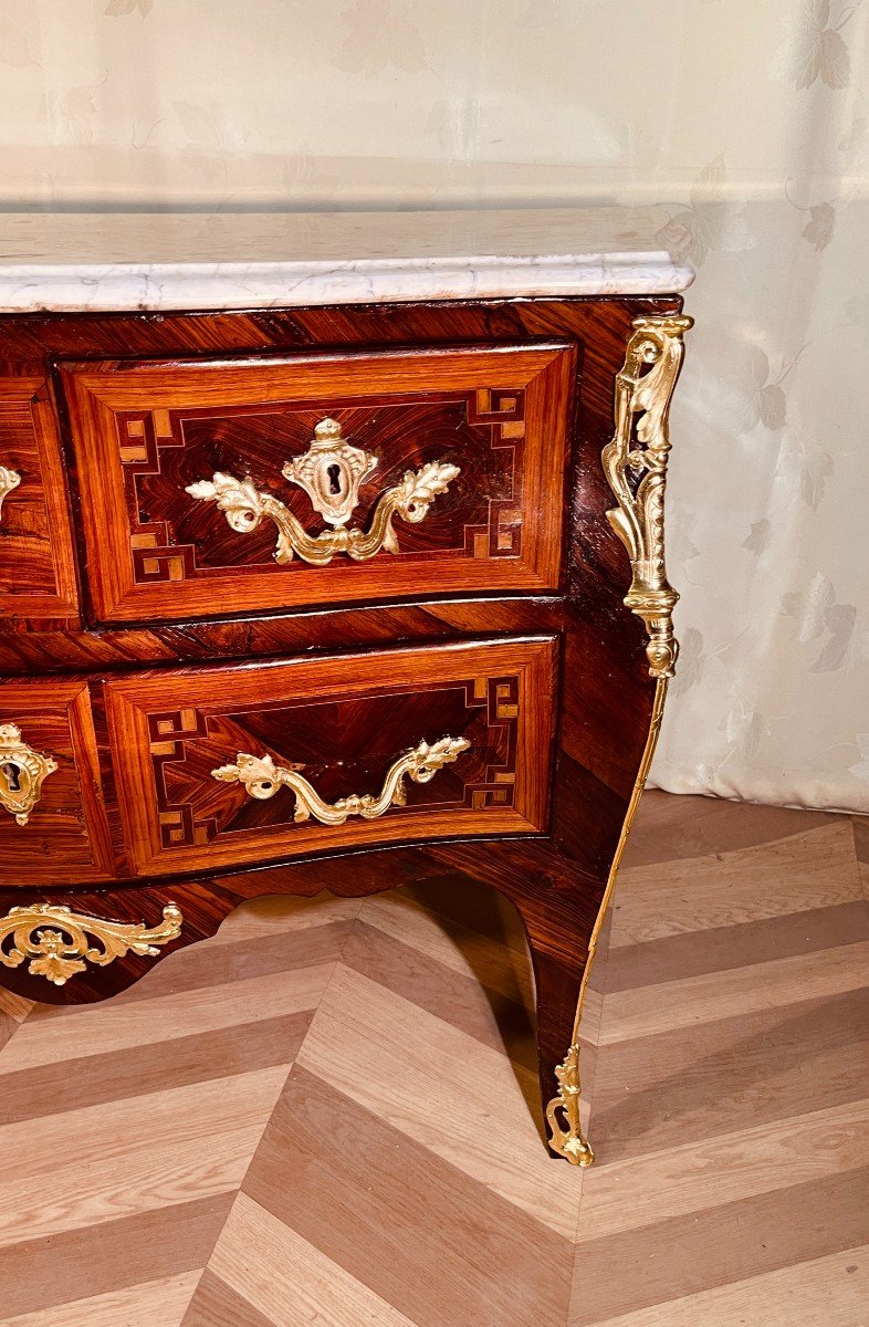 Louis XV Curved Commode, 18th Century Period -photo-4