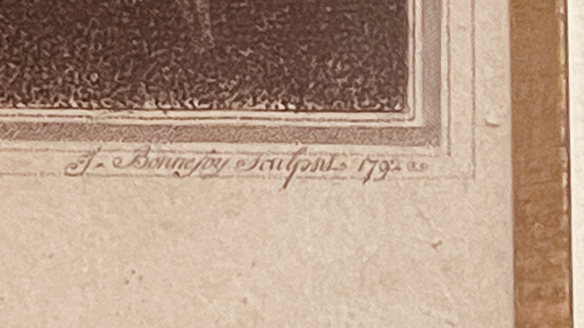 Gravure :  HONY SOIT QUI MAL Y PENSE Date 1792 -photo-4