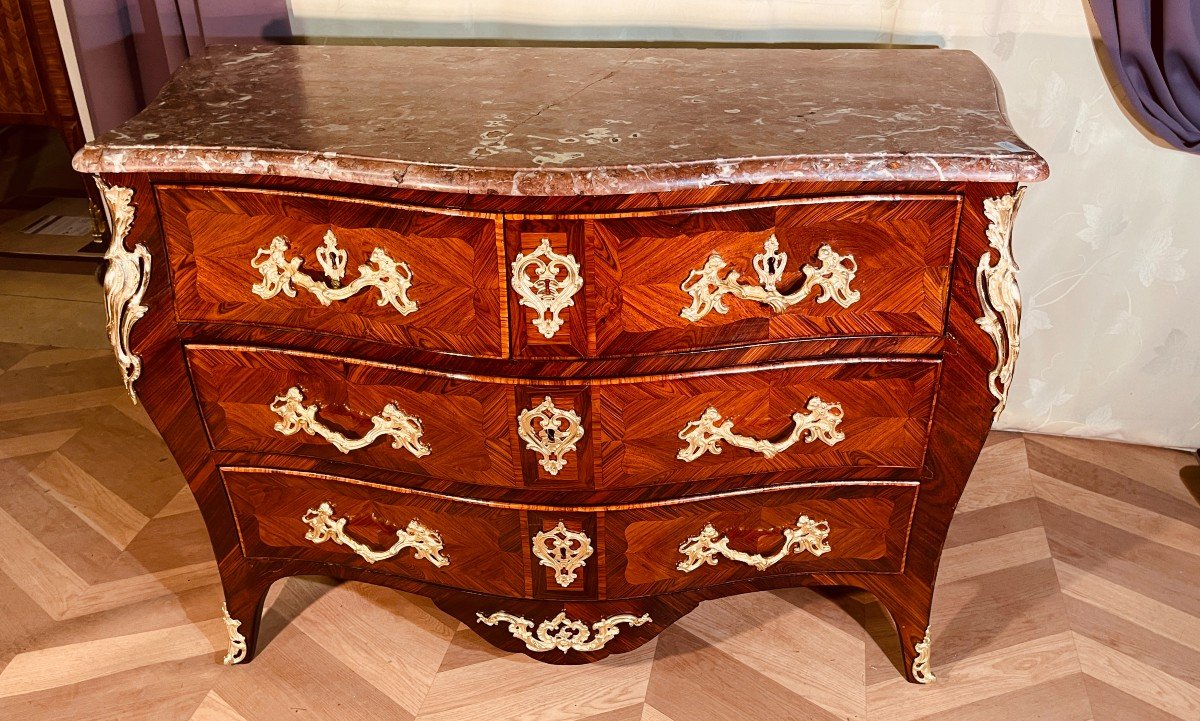 Commode Estampillée Léonard BOUDIN + JME , 18ème 