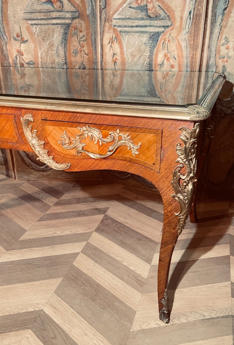 Louis XV Desk With 6 Drawers, 19th Century -photo-3