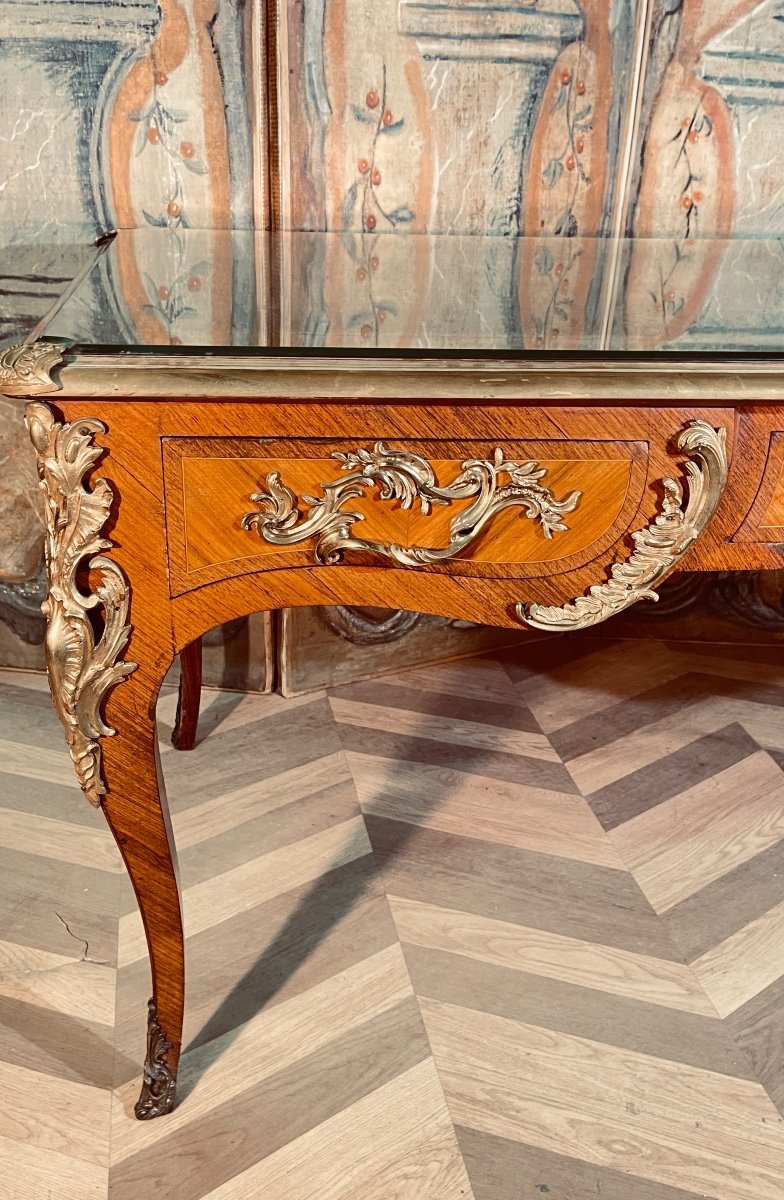 Louis XV Desk With 6 Drawers, 19th Century -photo-2