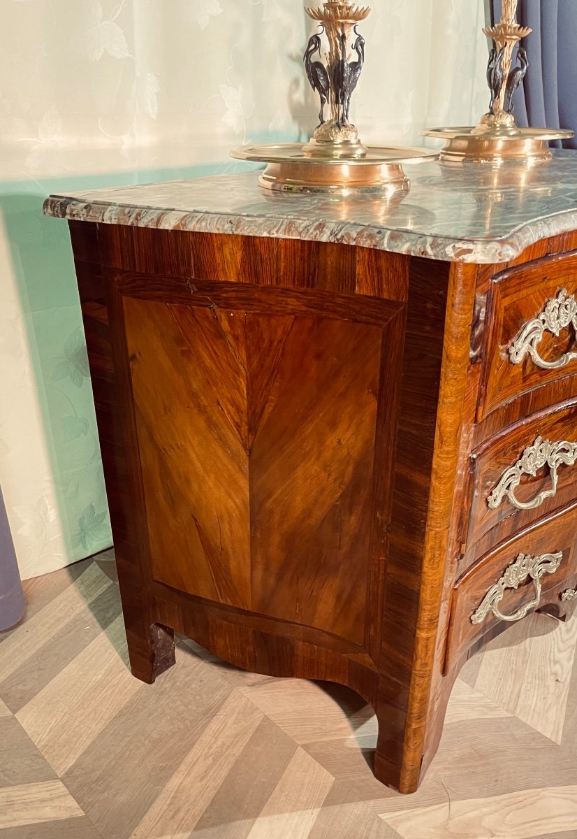 Louis XIV Chest Of Drawers, Curved On All Sides, 18th Century -photo-4