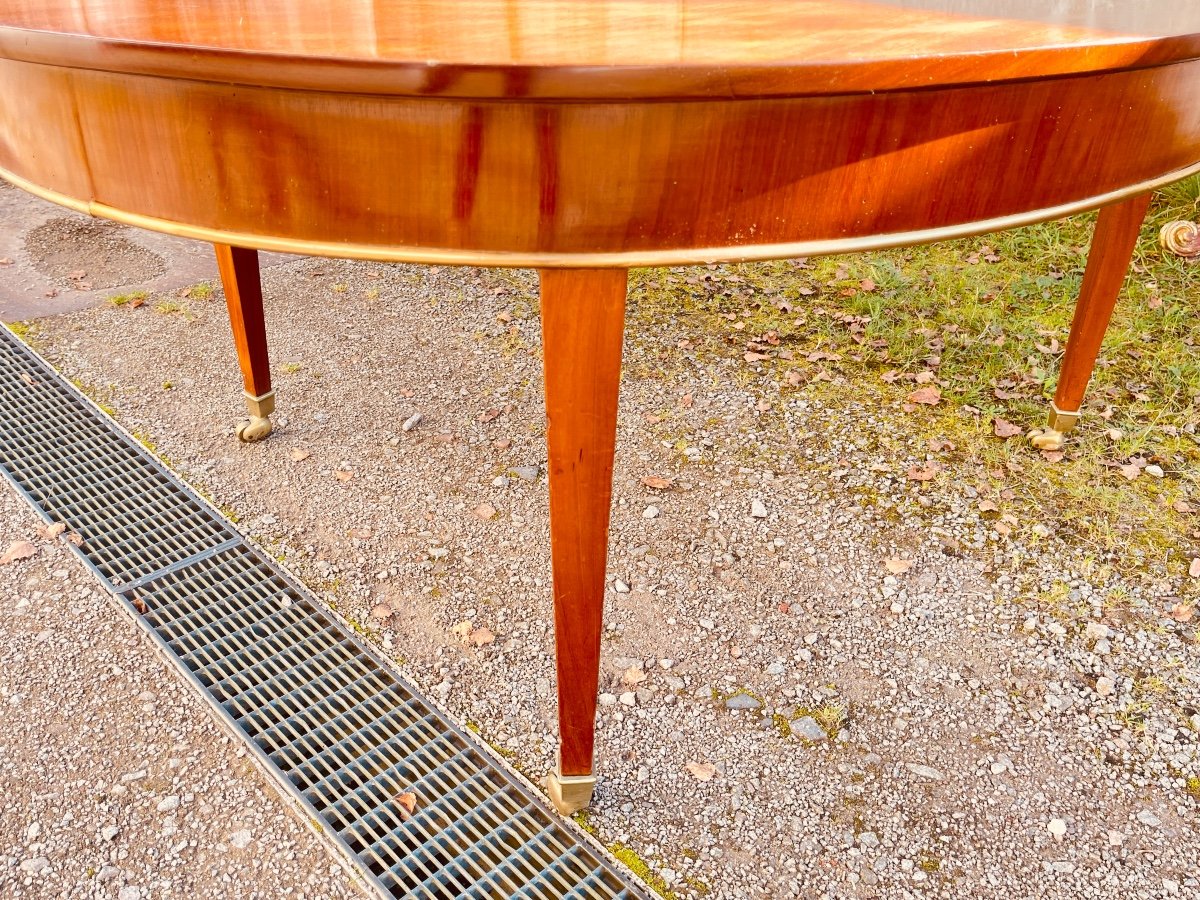 8-leg Table, Blond Mahogany, Directoire Period, 18th Century -photo-4