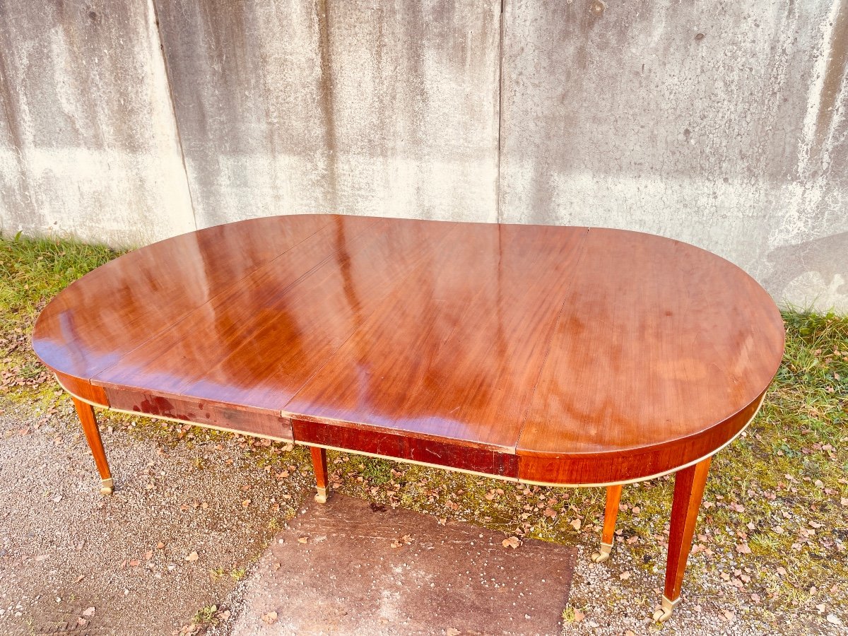 8-leg Table, Blond Mahogany, Directoire Period, 18th Century -photo-2