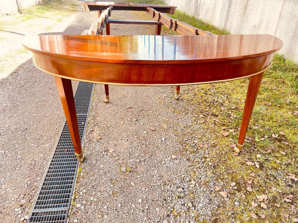 8-leg Table, Blond Mahogany, Directoire Period, 18th Century -photo-3