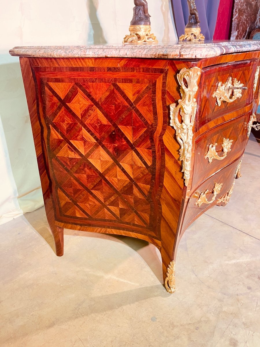 Louis 15 Chest Of Drawers, Stamped Criaerd (1689-1776) 18th Century -photo-4