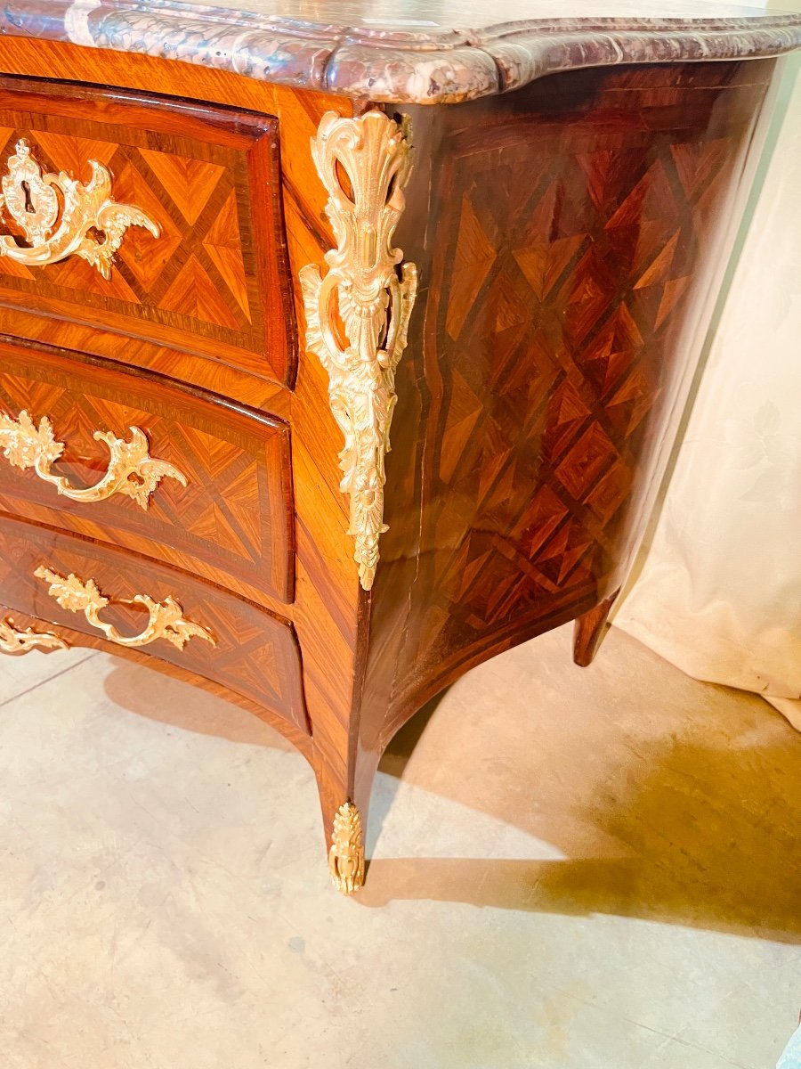 Louis 15 Chest Of Drawers, Stamped Criaerd (1689-1776) 18th Century -photo-1