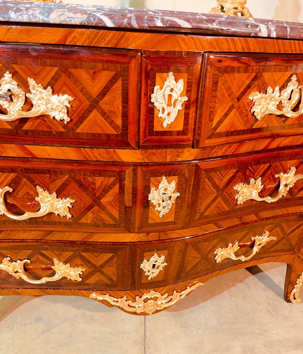 Louis 15 Chest Of Drawers, Stamped Criaerd (1689-1776) 18th Century -photo-3