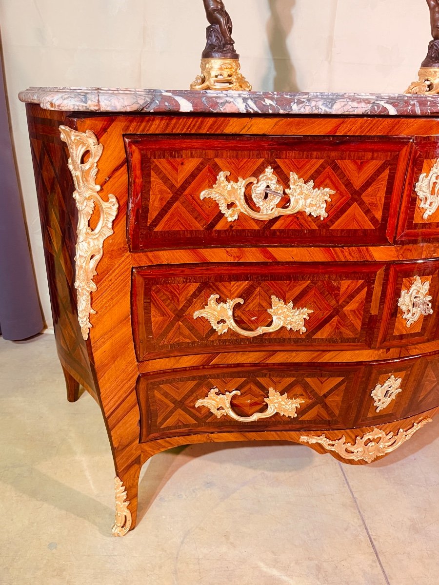 Louis 15 Chest Of Drawers, Stamped Criaerd (1689-1776) 18th Century -photo-4