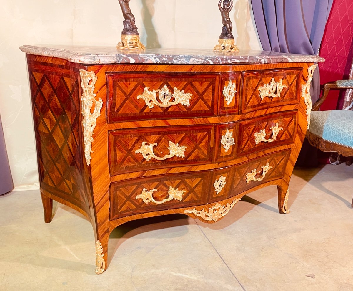 Commode Louis 15 , Estampillée CRIAERD ( 1689-1776 ) 18eme -photo-6