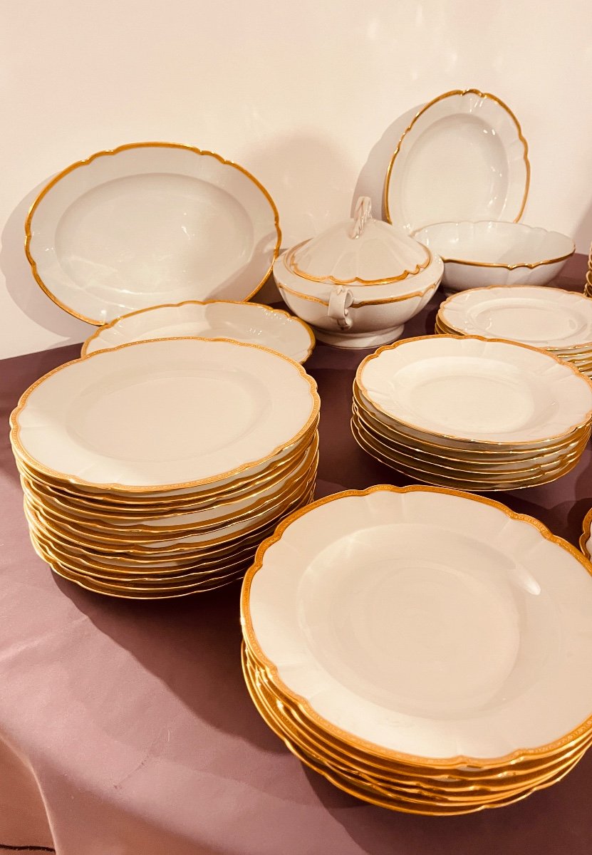 Haviland Dinner Service, Limoges Porcelain, 56 Pieces -photo-2