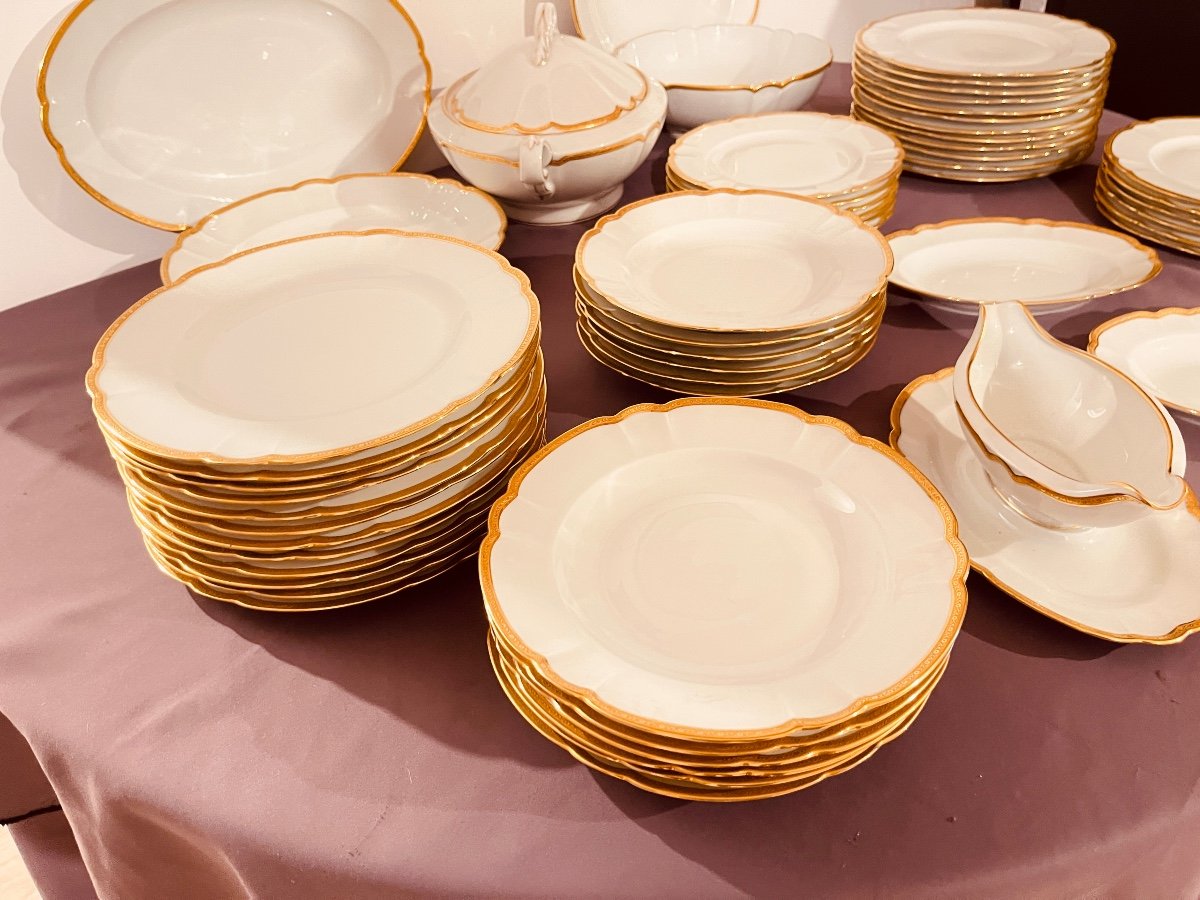 Haviland Dinner Service, Limoges Porcelain, 56 Pieces -photo-3