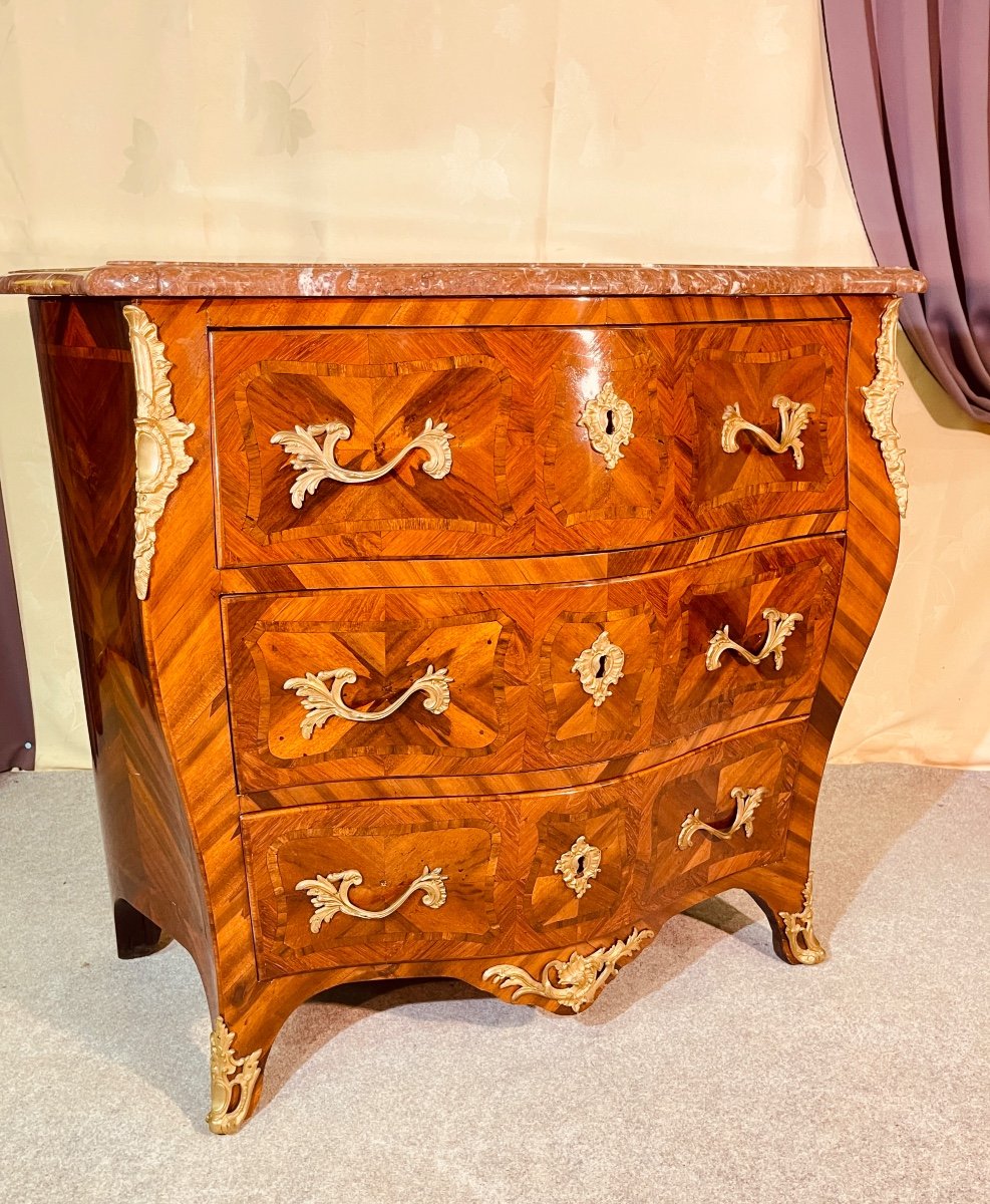 Chest Of Drawers Stamped J. Dubois (1693-1763) 18th Century -photo-2