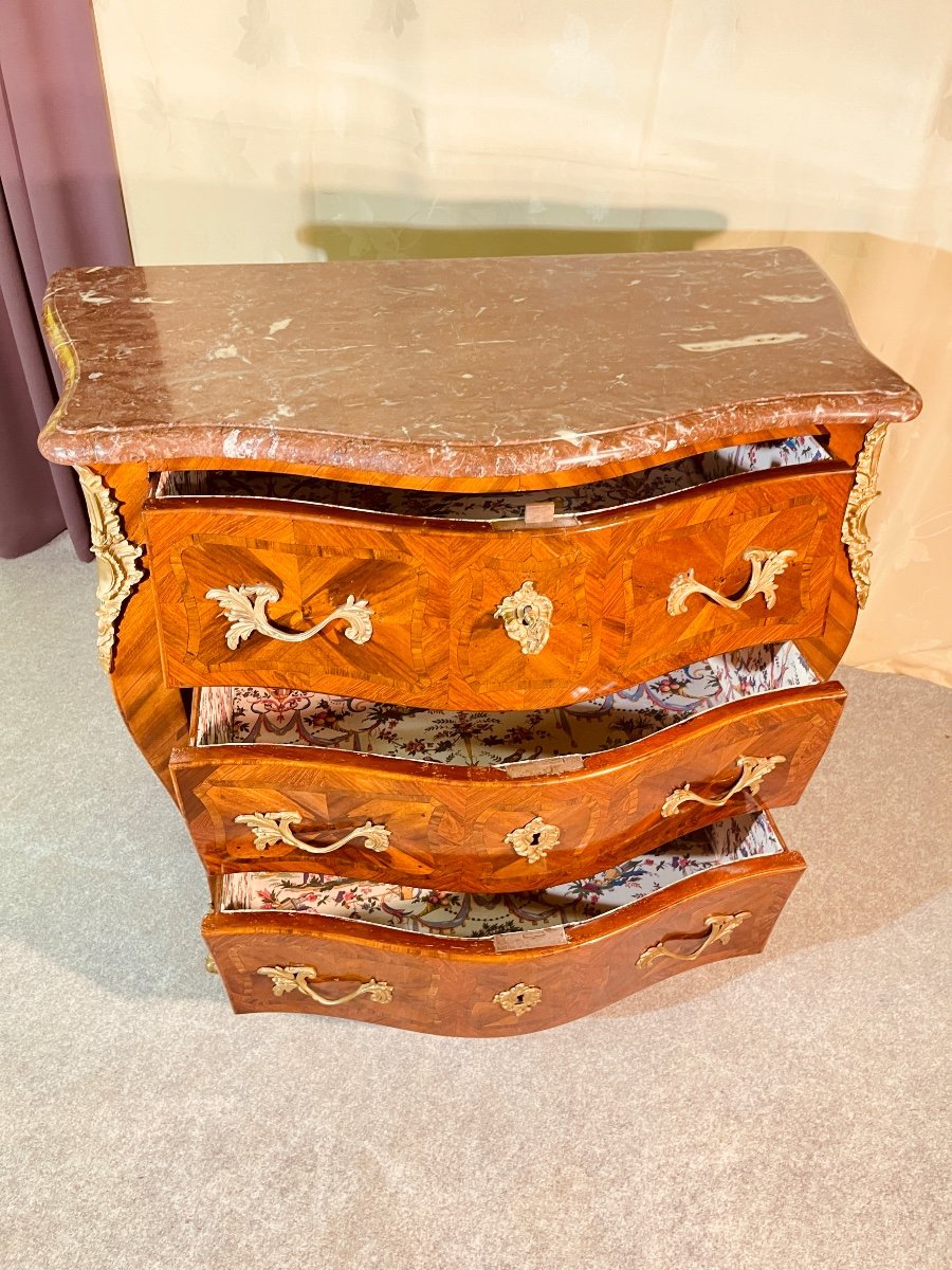 Chest Of Drawers Stamped J. Dubois (1693-1763) 18th Century -photo-4