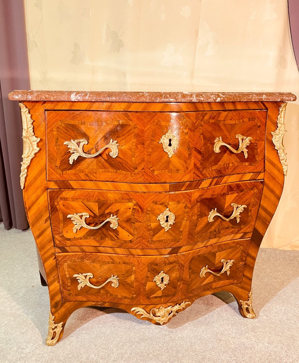 Chest Of Drawers Stamped J. Dubois (1693-1763) 18th Century -photo-3