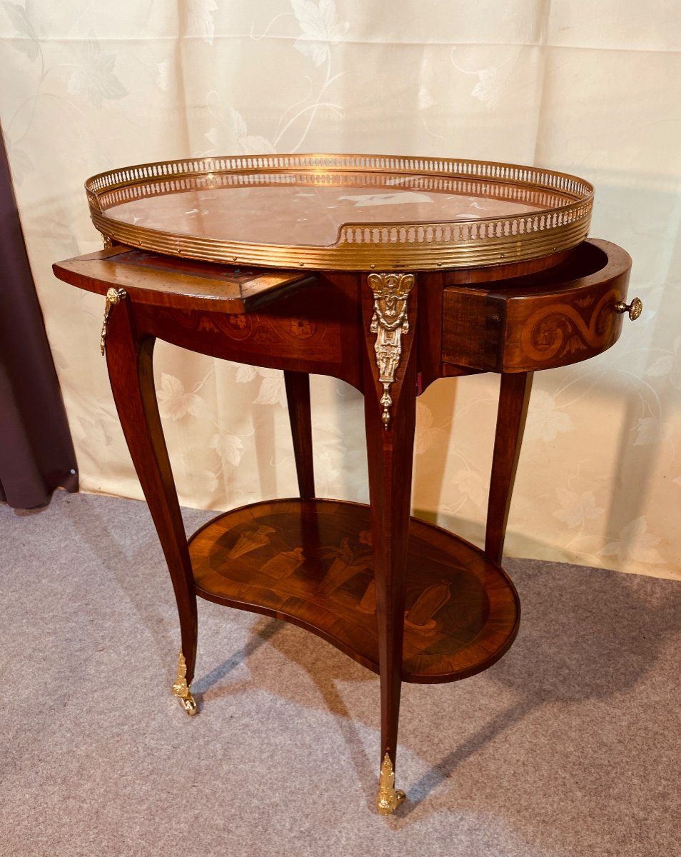 Louis XV Marquetry Coffee Table, 19th Century -photo-5