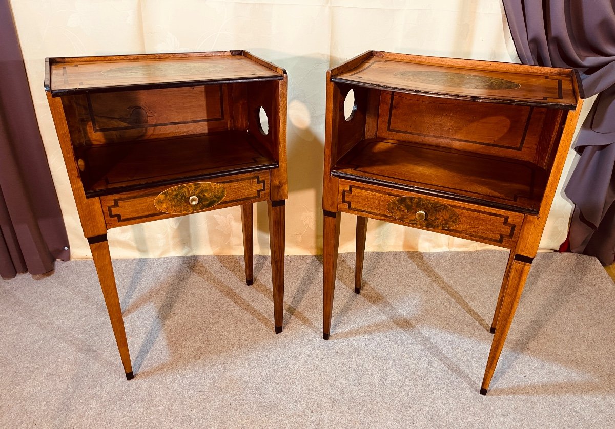 Pair Of Tables, Stamp Hache Fils In Grenoble 