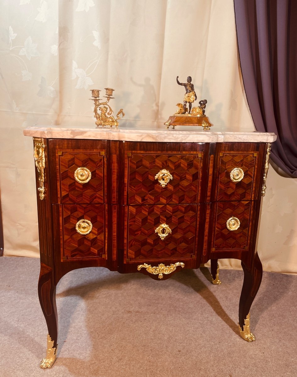 Chest Of Drawers Stamped J. Dautriche, 18th Century -photo-7