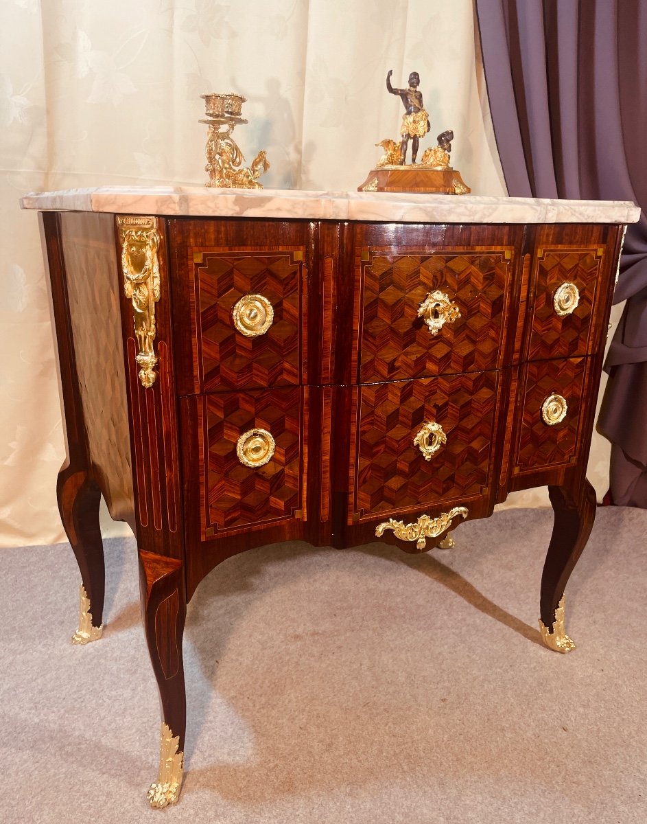 Chest Of Drawers Stamped J. Dautriche, 18th Century 