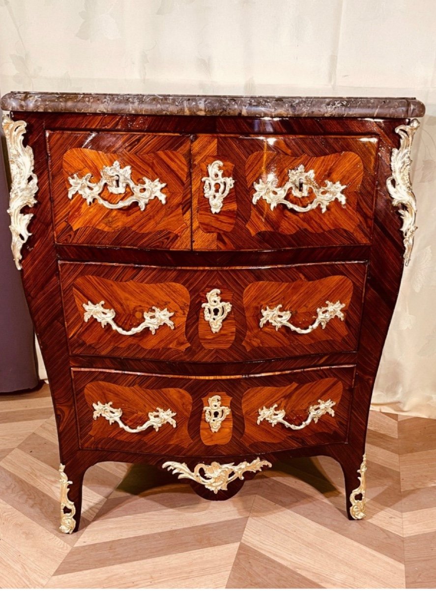 Commode Louis 15 Estampillée J. POPSEL , 18eme -photo-2